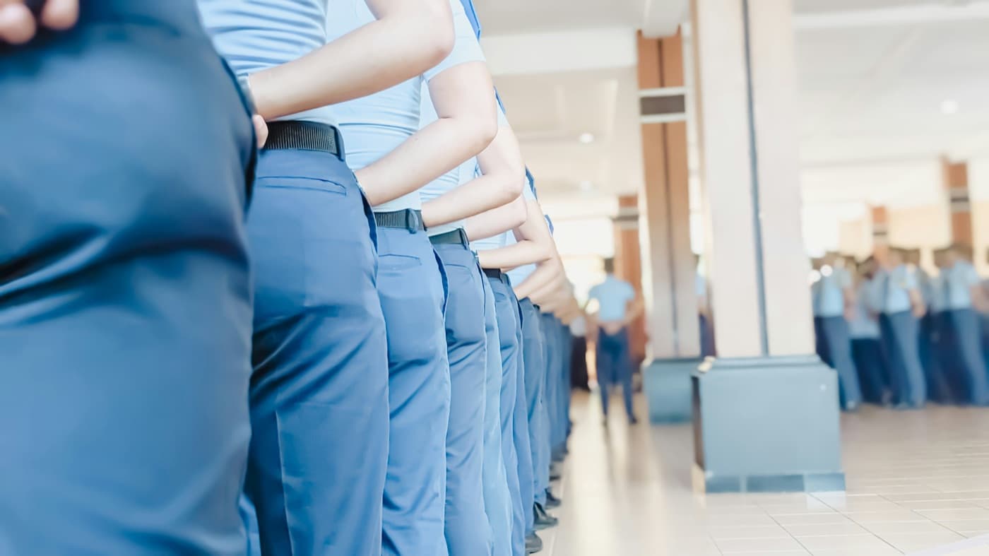 Temporary healthcare staffing guide with a healthcare worker prepared for shift cover.
